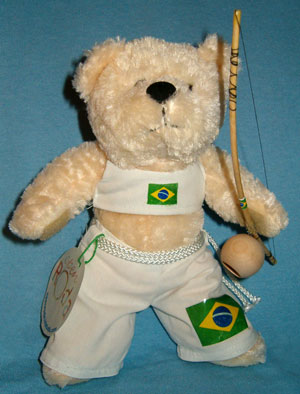 bear with berimbau and pandeiro